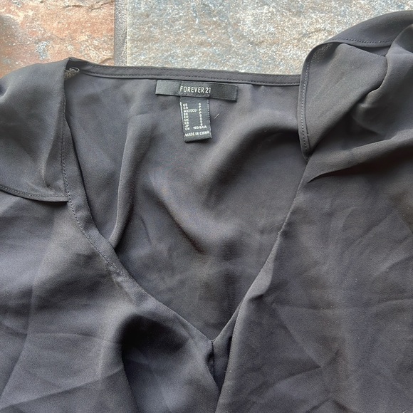 Adorable Black Crop Blouse - never worn/no tags. - Picture 2 of 5